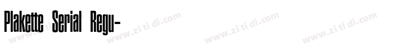 Plakette Serial Regu字体转换